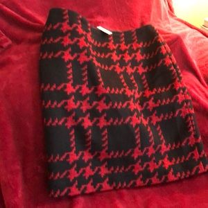 Awesome red and black plaid Talbots skirt